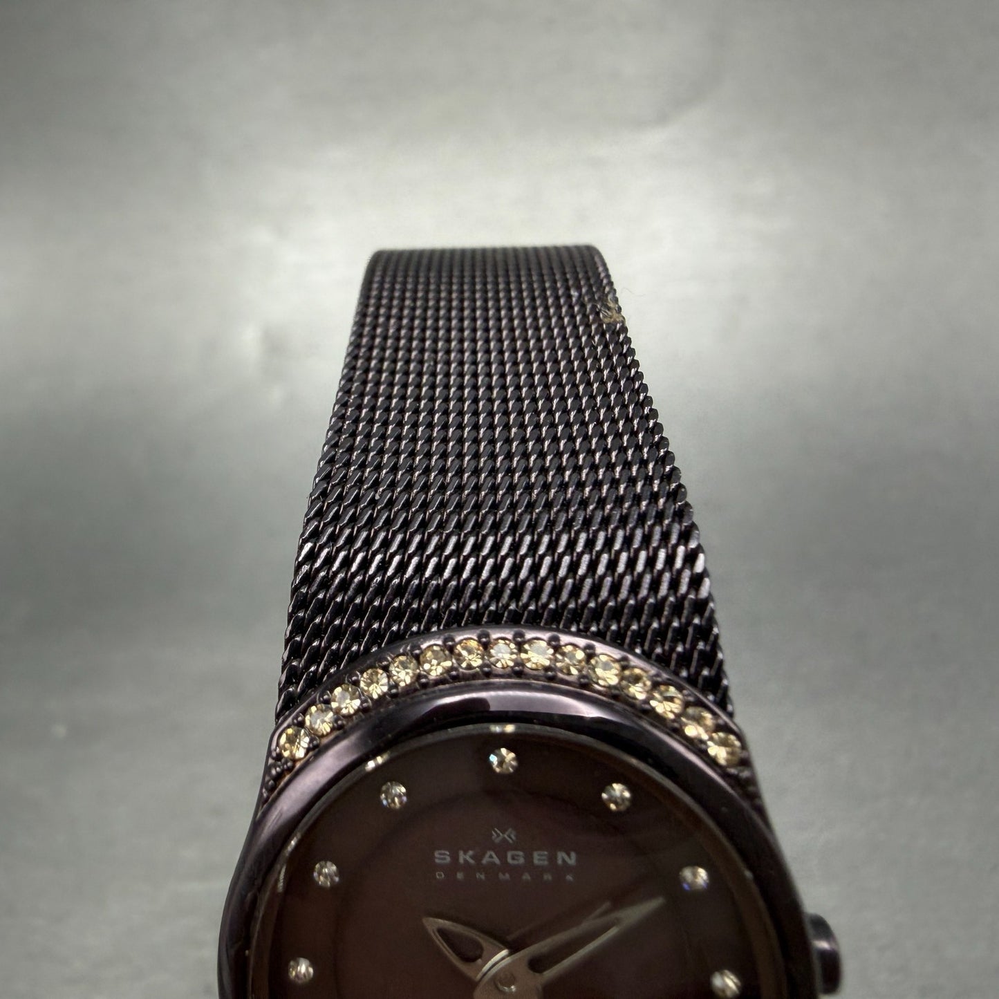 Skagen Watch Women 23mm MOP Dial Purple Tone Ovel Cyrtstals 686XSMM New Battery4