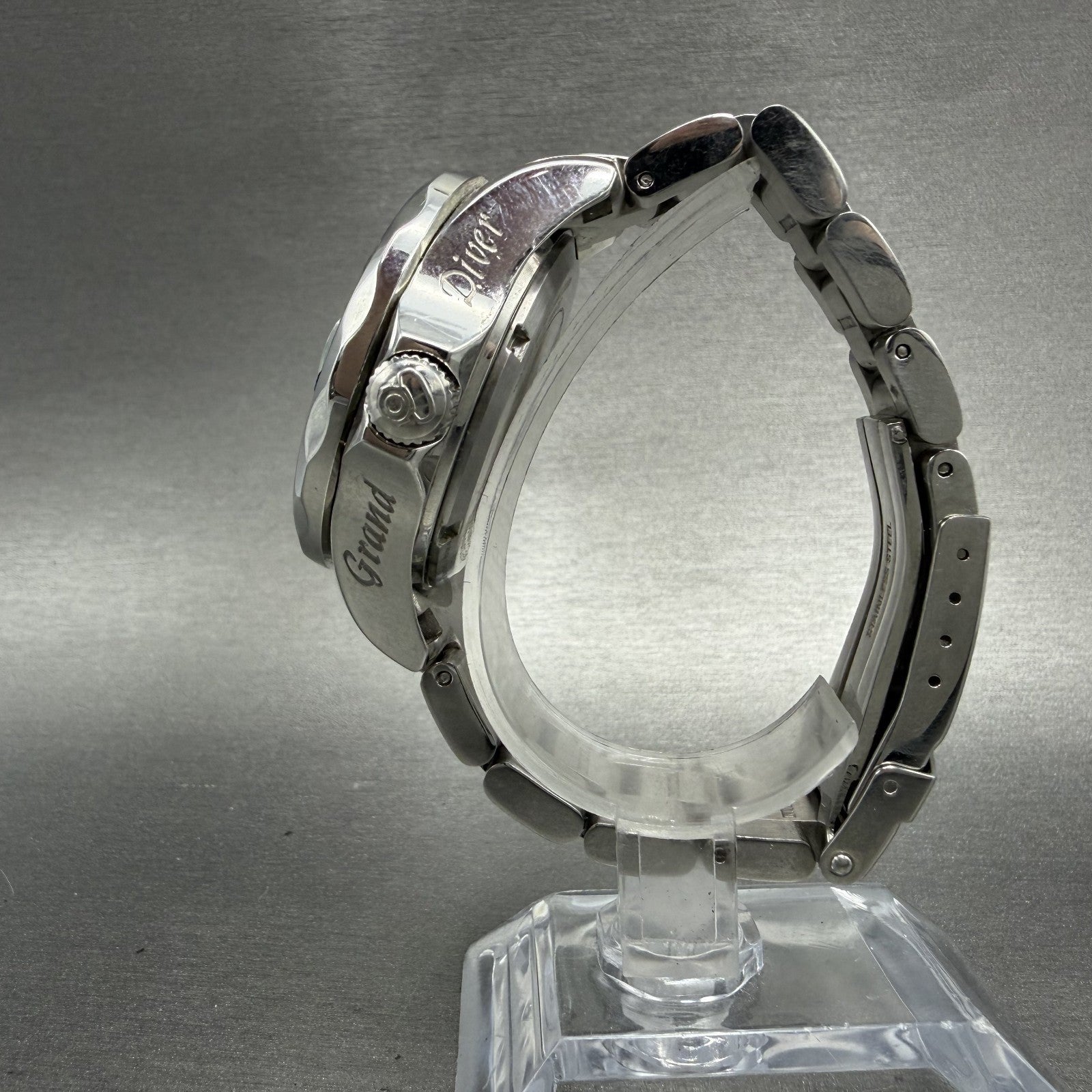 Invicta Grand Diver Watch Women 38mm Silver Dial Steel Gem Set Date Automatic6