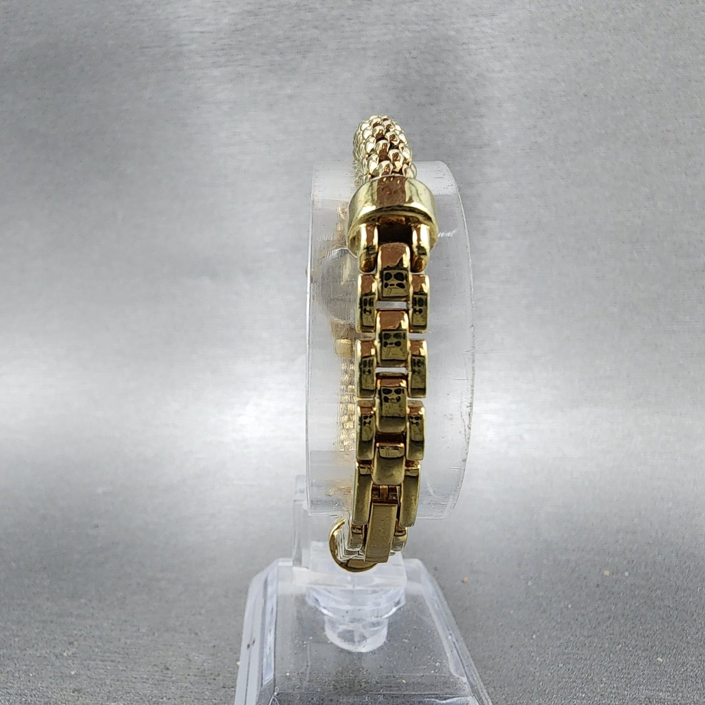 Lucien Piccard Watch Women 16mm Gold Dial Gold Tone Oval Crystals New Battery7