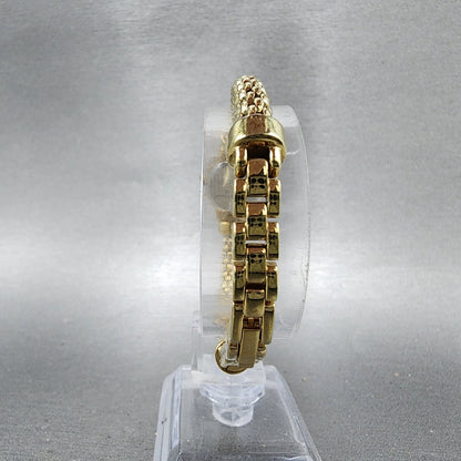 Lucien Piccard Watch Women 16mm Gold Dial Gold Tone Oval Crystals New Battery7