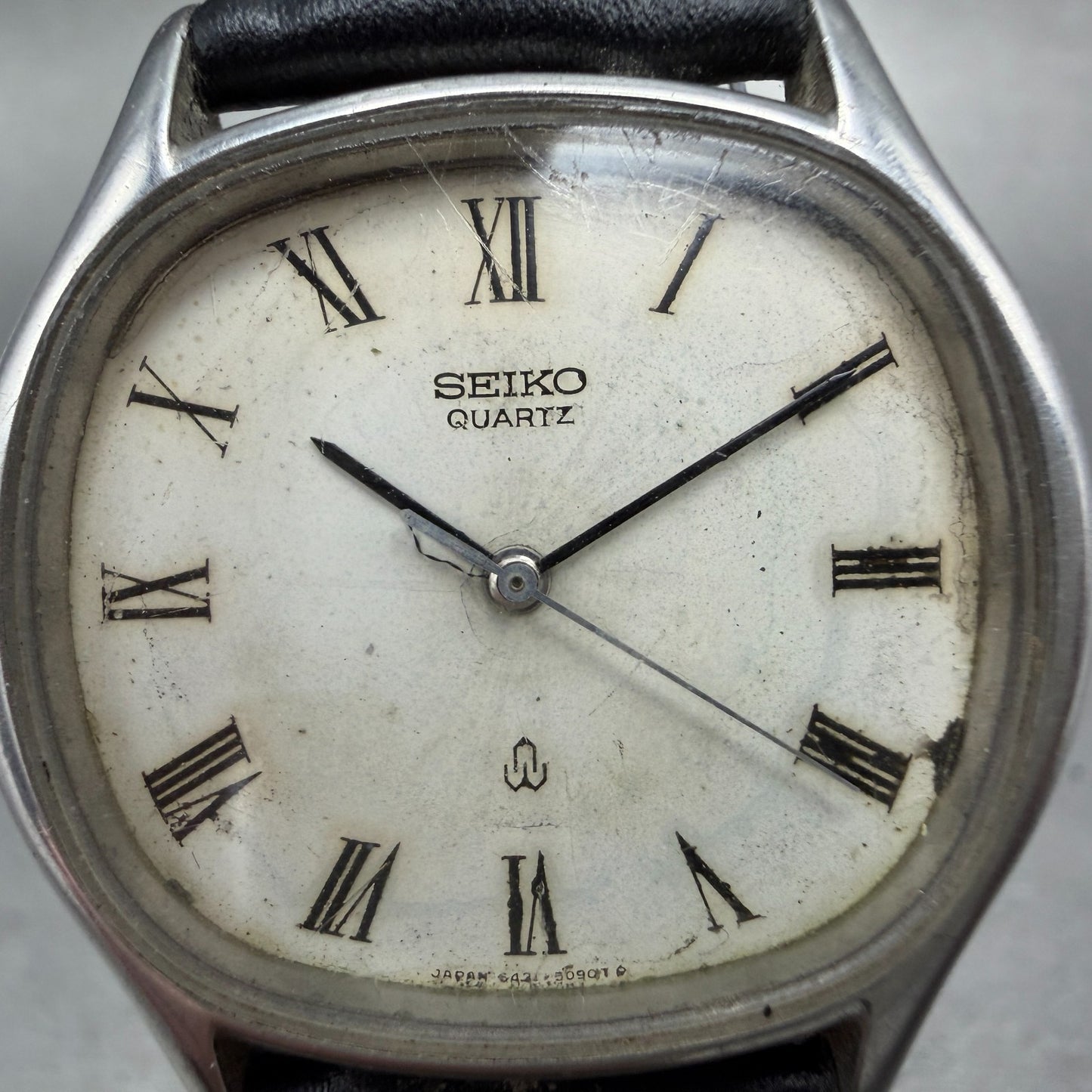 Seiko Watch Men 33mm White Dial Silver Tone Round 6431-5040 New Battery Vintage1
