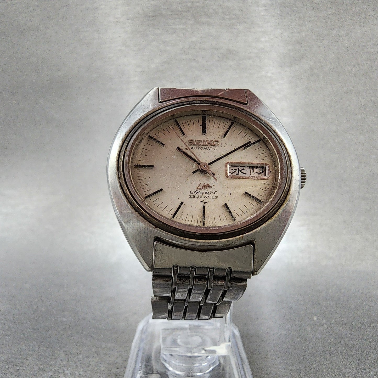 Seiko Lord Matic Special Watch Men 37mm White Dial Silver Daydate 52065040 PART6