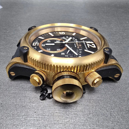 Invicta Russian Diver Chronograph Watch Men 52mm Black Dial Rose Gold New Batt5
