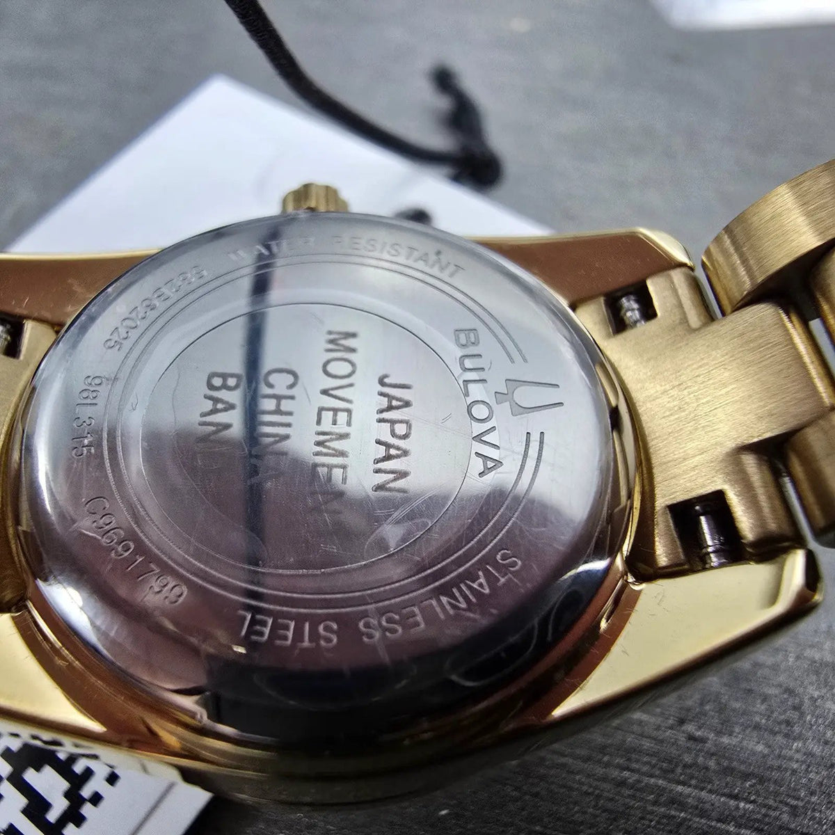 Bulova Watch Women 24mm MOP Dial Gold Tone Round Crystal Bezel 98L315 New batt 211