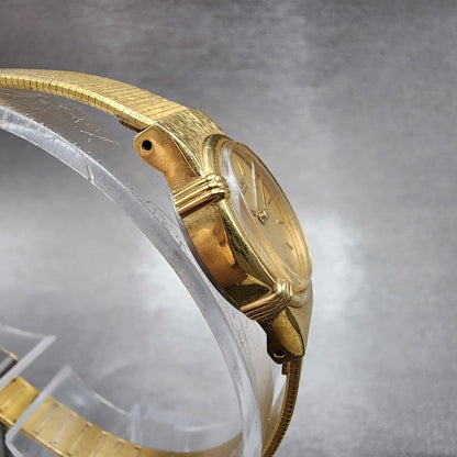 Seiko Watch Women 17mm Gold Dial Gold Tone Oval 54205159 New Battery3
