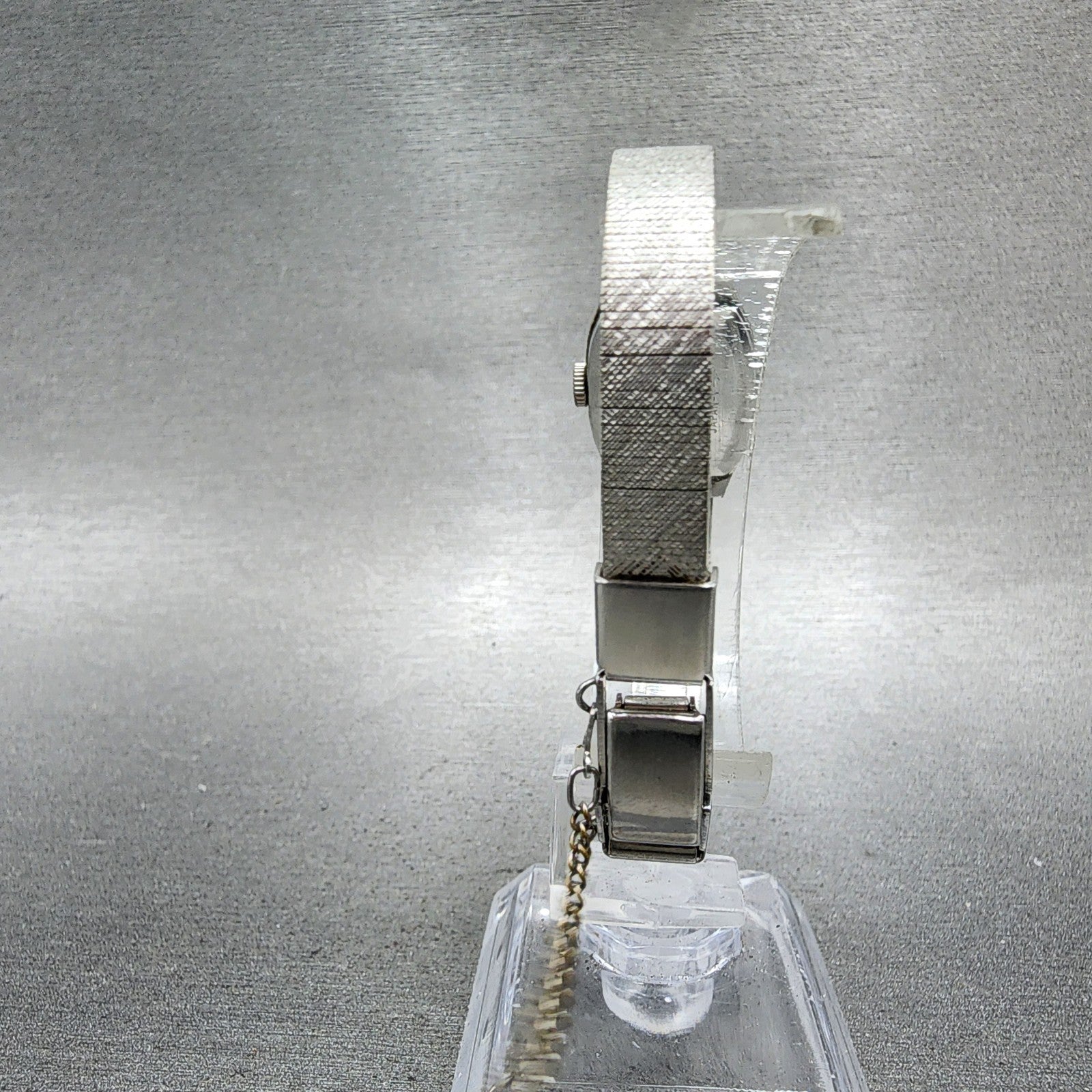Seiko Watch Women 17mm Green Dial Silver Tone Rectangle 114480 PARTS VTG8