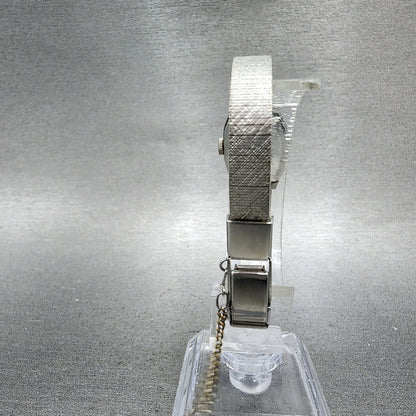 Seiko Watch Women 17mm Green Dial Silver Tone Rectangle 114480 PARTS VTG8