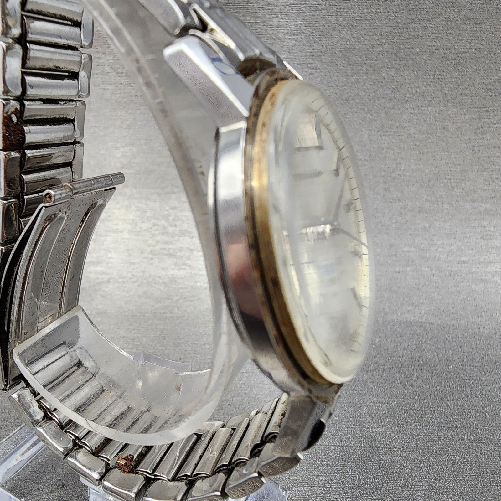 Seiko Seikomatic Watch Men 36mm Silver Dial Silver Tone J13044 Runs READ!!!6