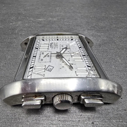 Invicta Chronograph Watch Men 41mm White Dial Steel Date 2489 Rectangle READ!!!!5