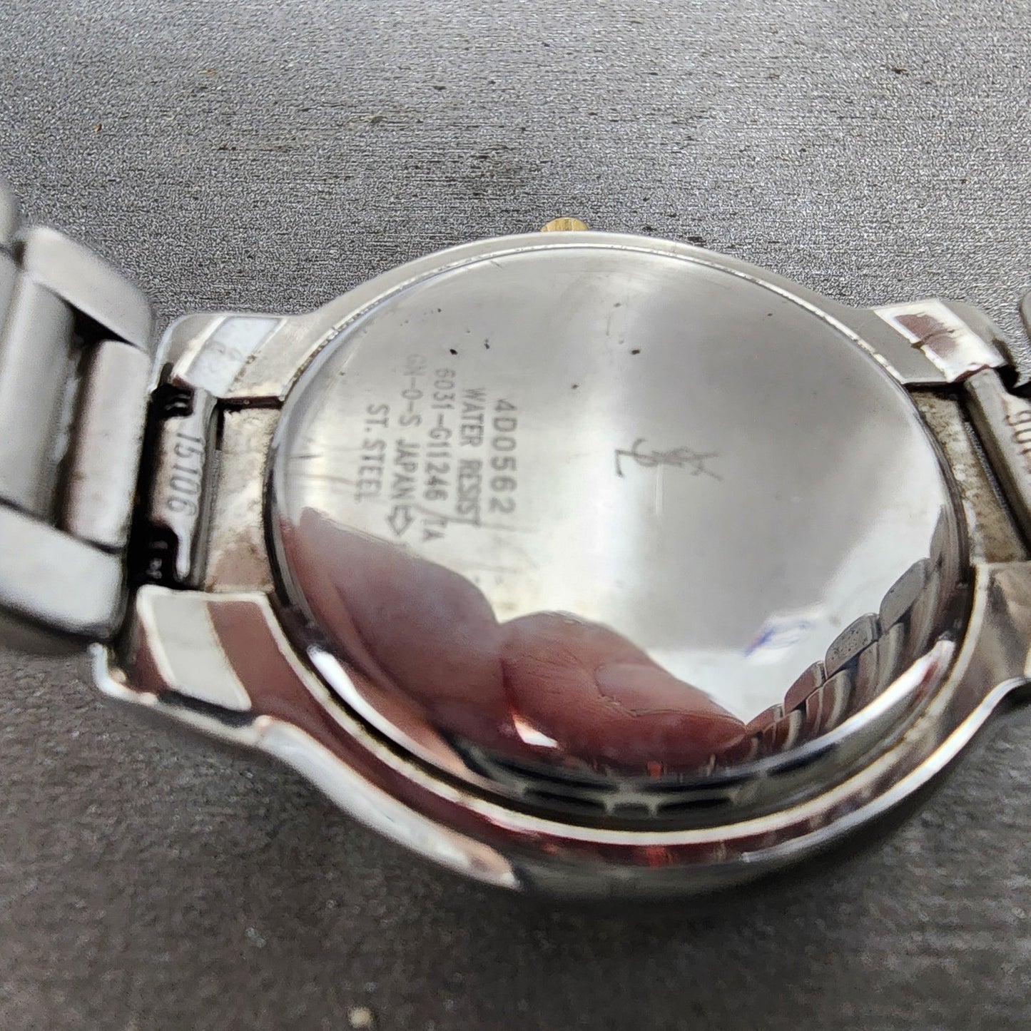 Yves Saint Laurent Watch Women 32mm Champagne Dial Two Tone Round new Battery9