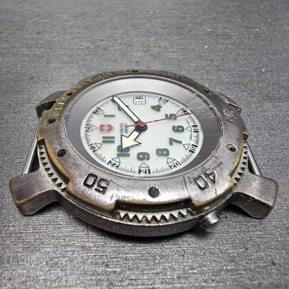 Swiss Army Sports Line Watch Men 40mm White Dial Silver Tone Date READ!!! NewBat3