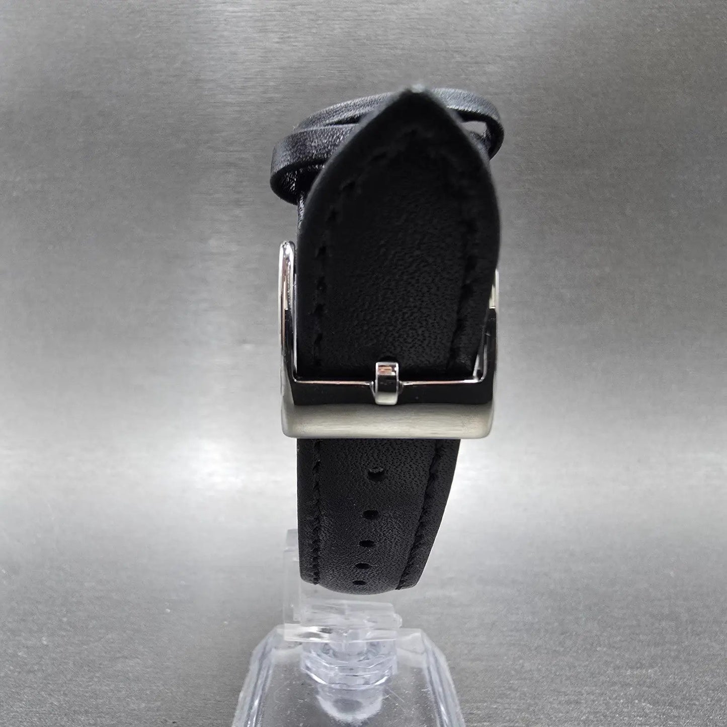 Tissot Tank Watch Women 20mm Black Dial Silver Tone Rectangle L614 New Battery9