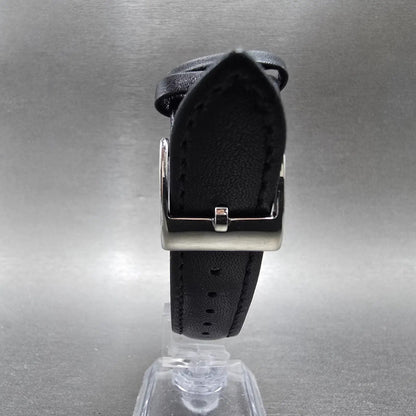 Tissot Tank Watch Women 20mm Black Dial Silver Tone Rectangle L614 New Battery9