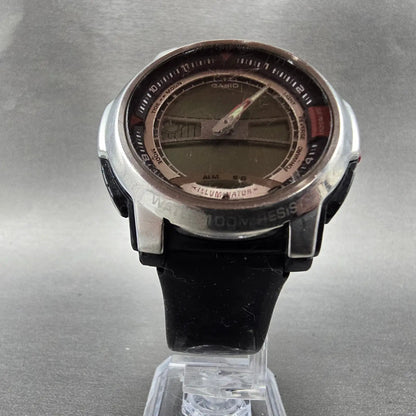 Casio AQF-100 Watch Men 43mm Black Analog Digital Tide Graph Thermometer PARTS5