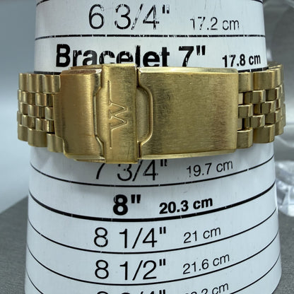Wittnauer President Watch Men 35mm Gold Dial Gold Tone Daydate KW9650 New Batt10