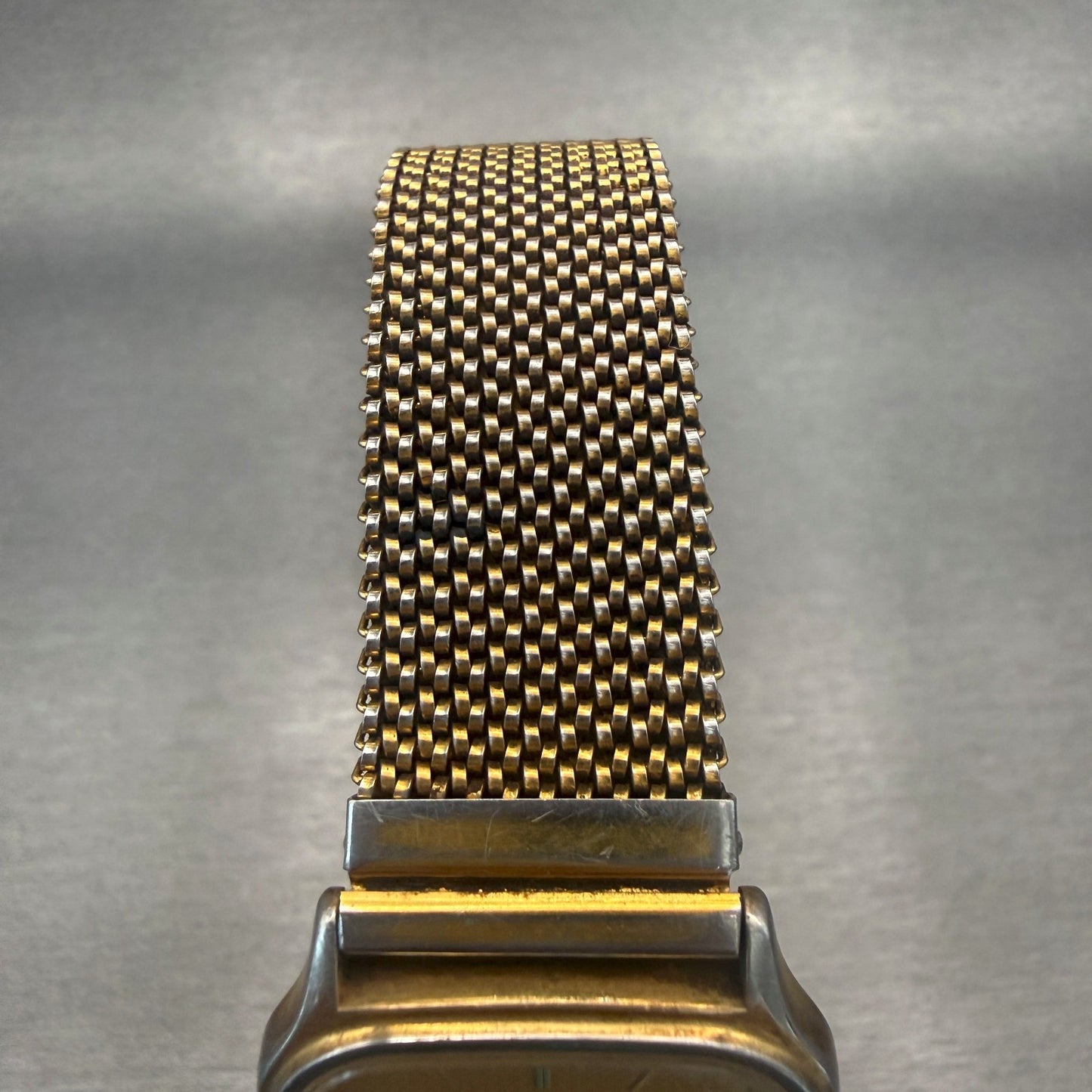 Seiko Watch Men 30mm Gold Dial Gold Tone Rectangle 6431-5050 New Battery4