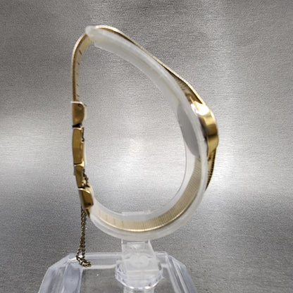 Citizen CQ Watch Women 17mm Black Dial Gold Tone Round 3220324234 New Battery6