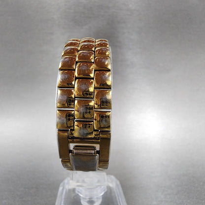 Seiko Tank Watch Women 16mm Champagne Dial Gold Tone Rectangle 1N005G09 NewBat6
