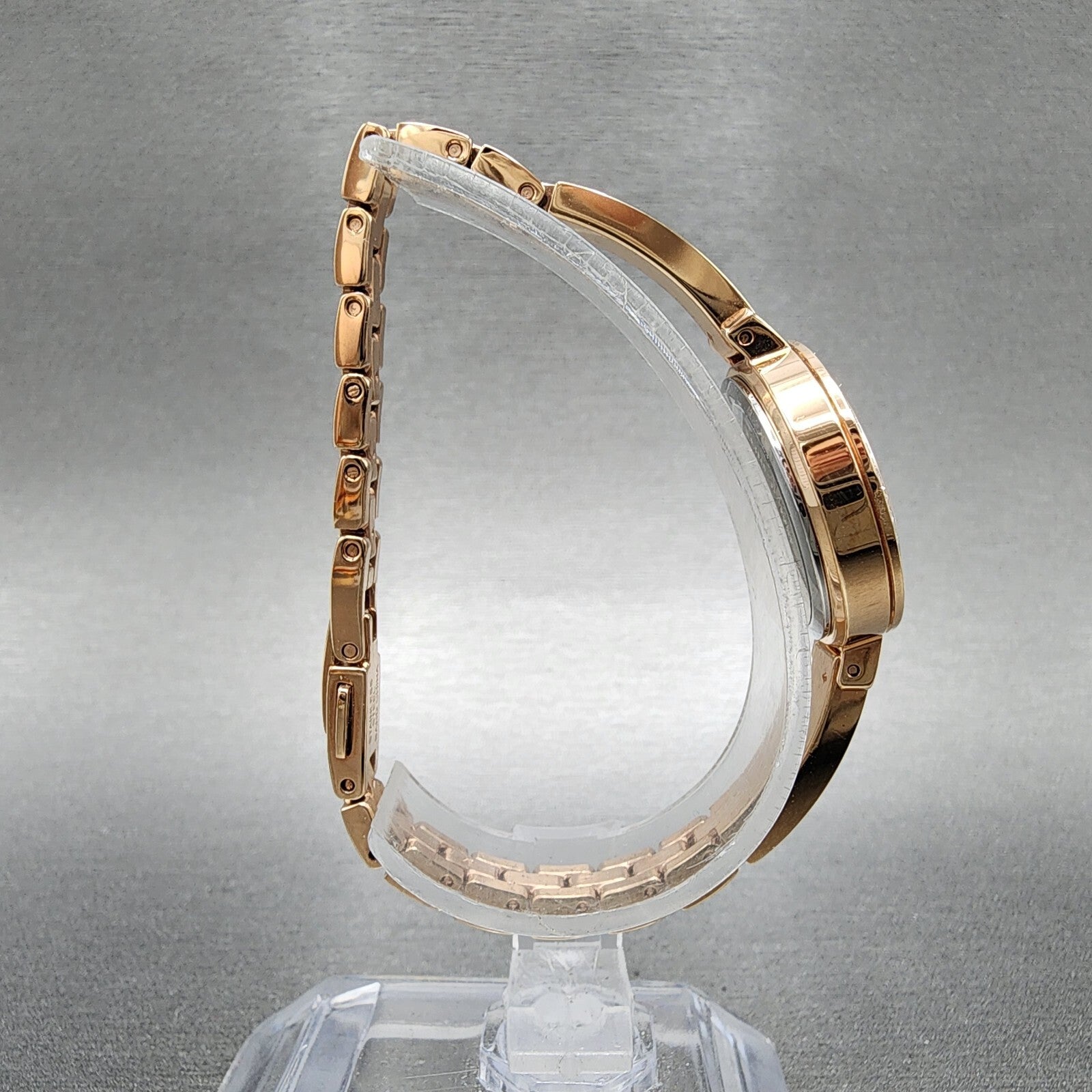 Citizen EcoDrive Silhouette Crystal Watch Women 25mm MOP Dial Rose Gold Tone8