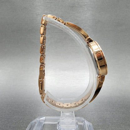 Citizen EcoDrive Silhouette Crystal Watch Women 25mm MOP Dial Rose Gold Tone8