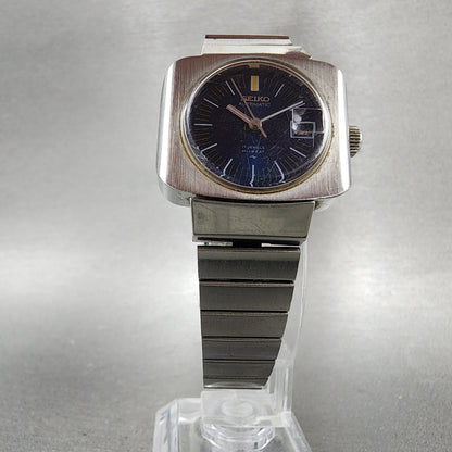 Seiko Automatic Watch Women 27mm Blue Dial Silver Tone Date 22050401 PARTS6