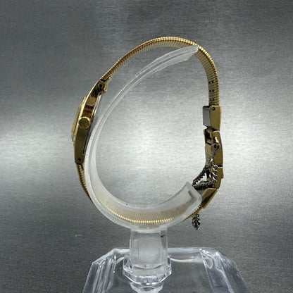 Seiko Watch Women 16mm Champagne Dial Gold Tone Round 2C20-5309 New Battery6