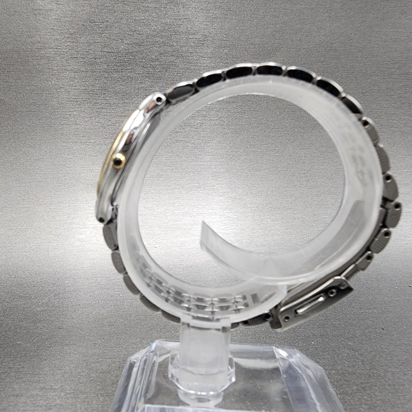 Seiko Exceline Watch Women 25mm Cream Dial Two Tone Round 4J41-0030 New Battery