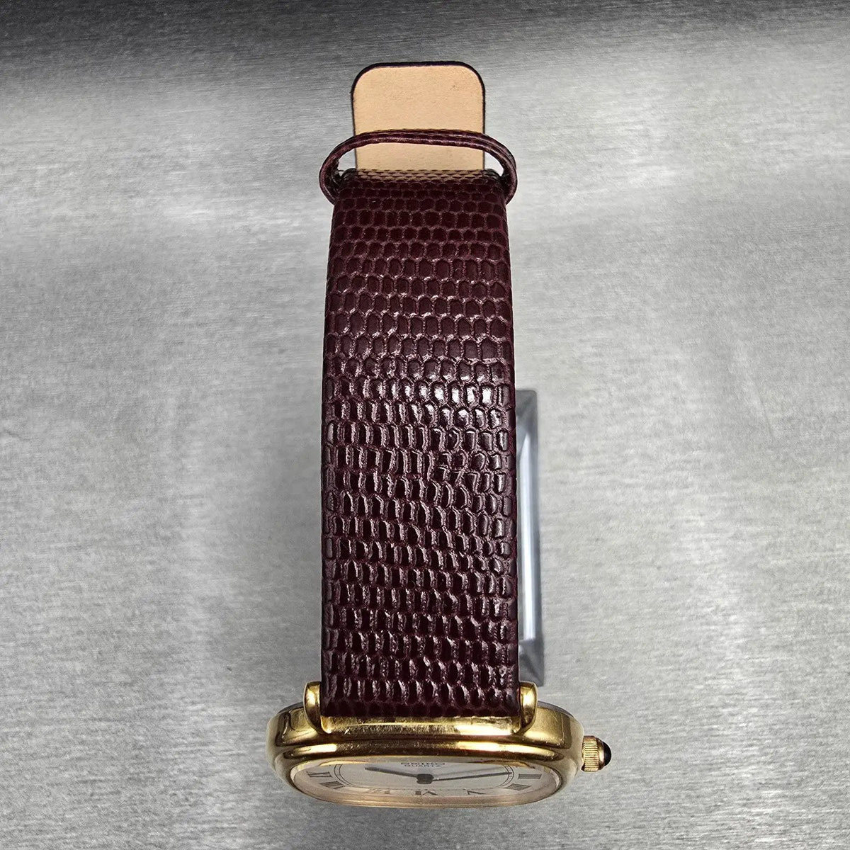 Seiko Tank Watch Men 34mm White Dial Gold Tone Rectangle 7800-5119 New Battery4