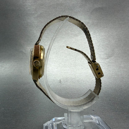 Bulova Accutron Watch Women 23mm Brown Dial Gold Tone Date New Battery Vintage6