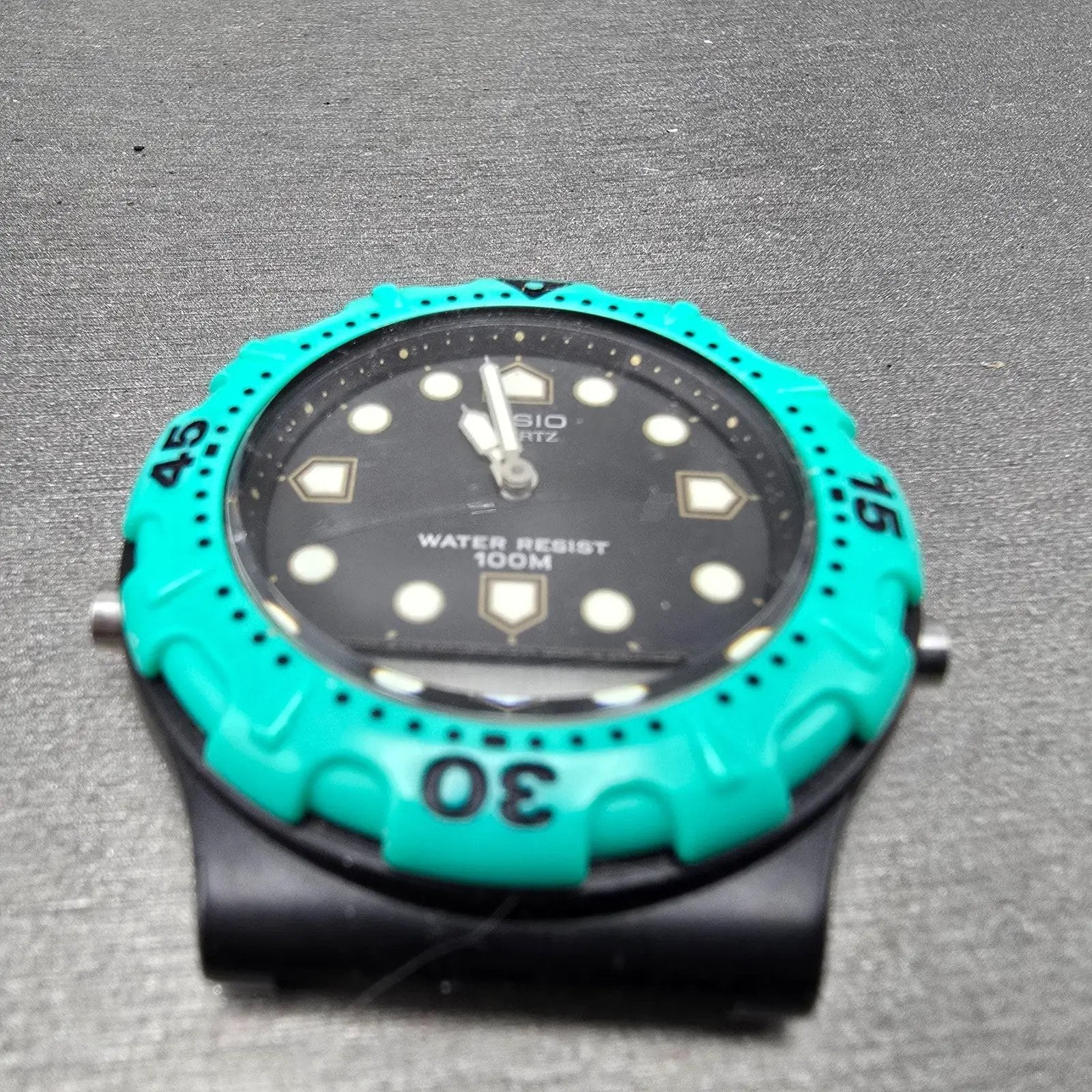 Casio AW-304 Watch Men 40mm Black Blue Alarm Chronograph Analog Digital PARTS3