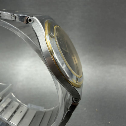 Movado Museum watch Women 28mm Black Dial Two Tone Round 81.E1.837.2 New Battery3
