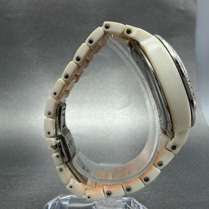 Michael kors Watch Women 40mm MOP Dial White Case Date Chrono MK-5079 New Batt9