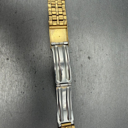 Seiko Bracelet 21mm Stainless Steel Gold Tone Tri Folding Clasp Vintage Japan G814