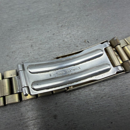 Seiko Bracelet 20mm Stainless Steel Gold Tone Tri Folding Clasp Vintage S100310