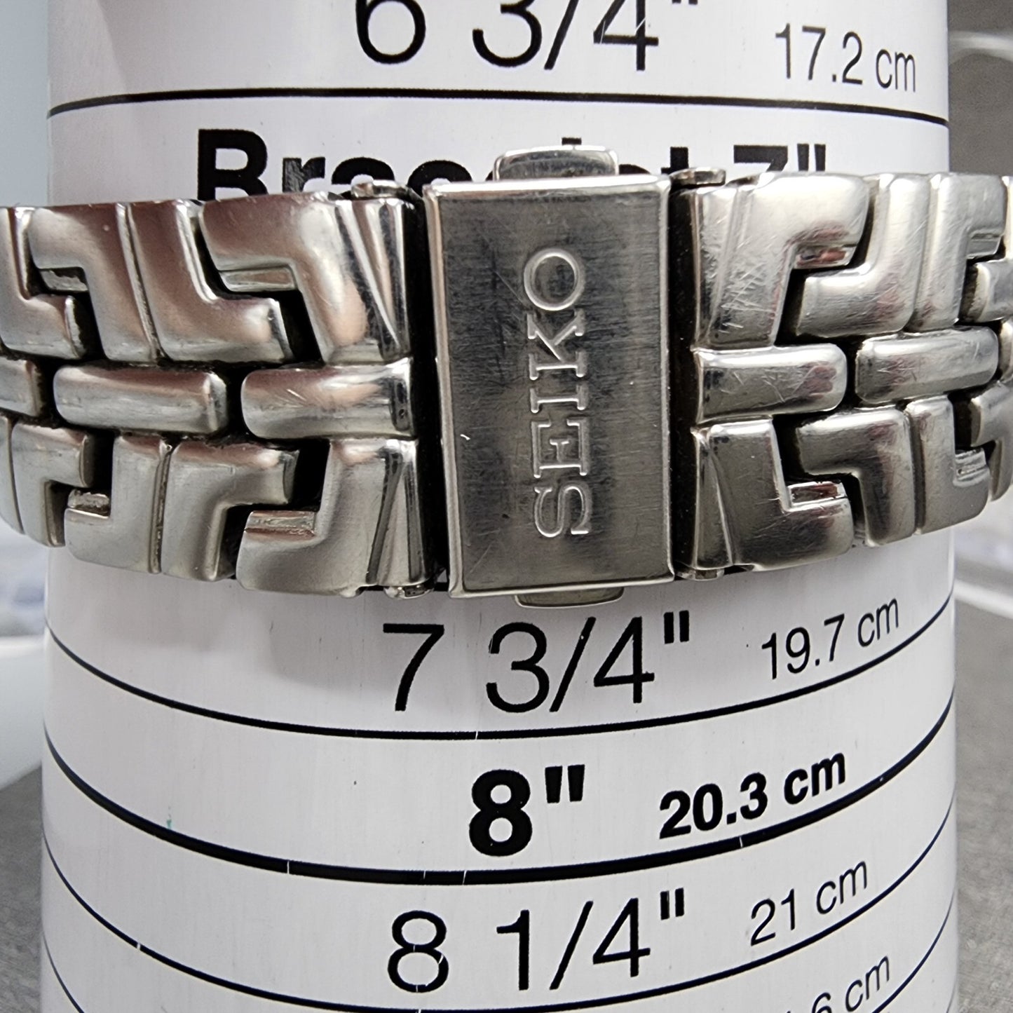 Seiko Watch Men 36mm Black Dial Silver Tone Date Round 7n42-0am0 New Battery