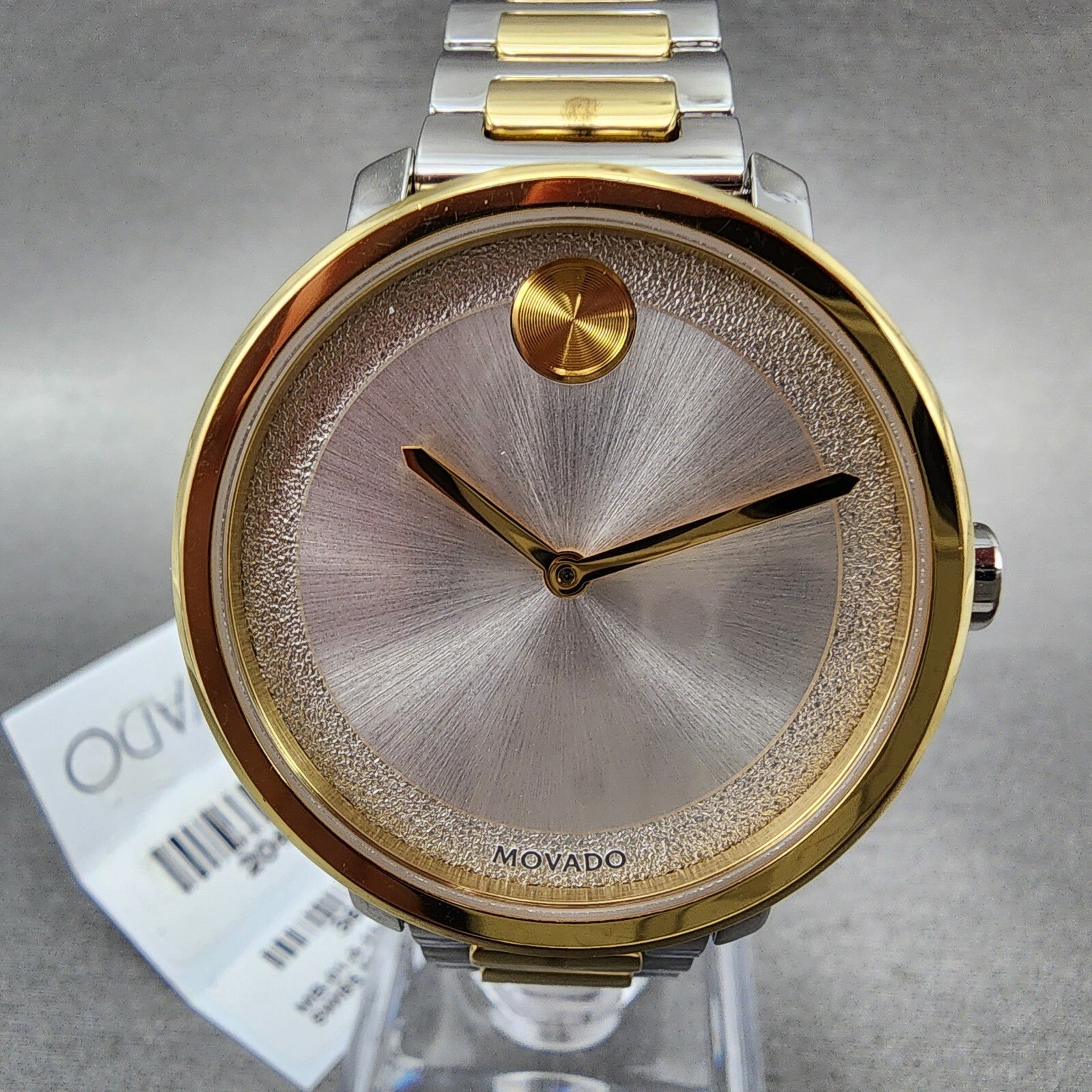 Movado Bold Watch Women 34mm White Dial Two Tone Round Bracelet 36005191