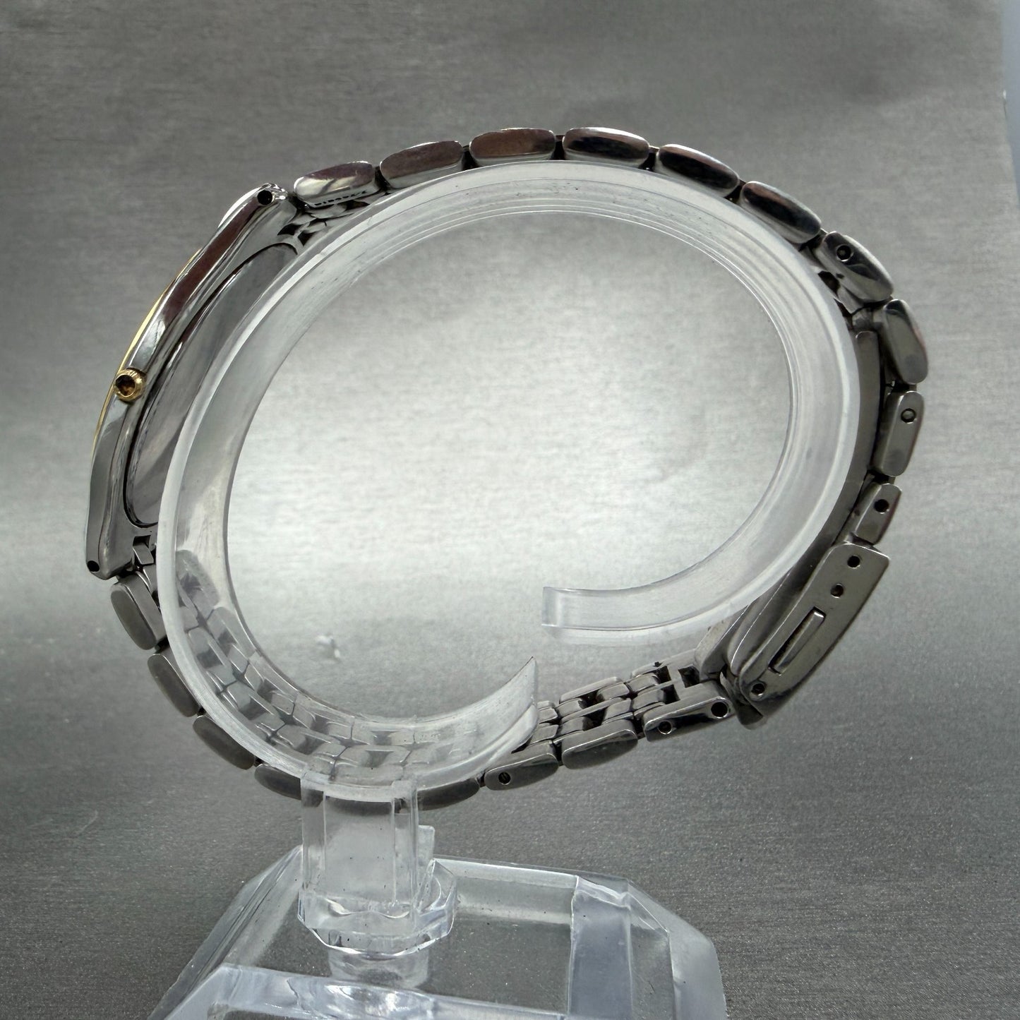 Seiko Watch Men 33mm Champagne Dial Two Tone Round 8J41-6030 New Battery Vintage6