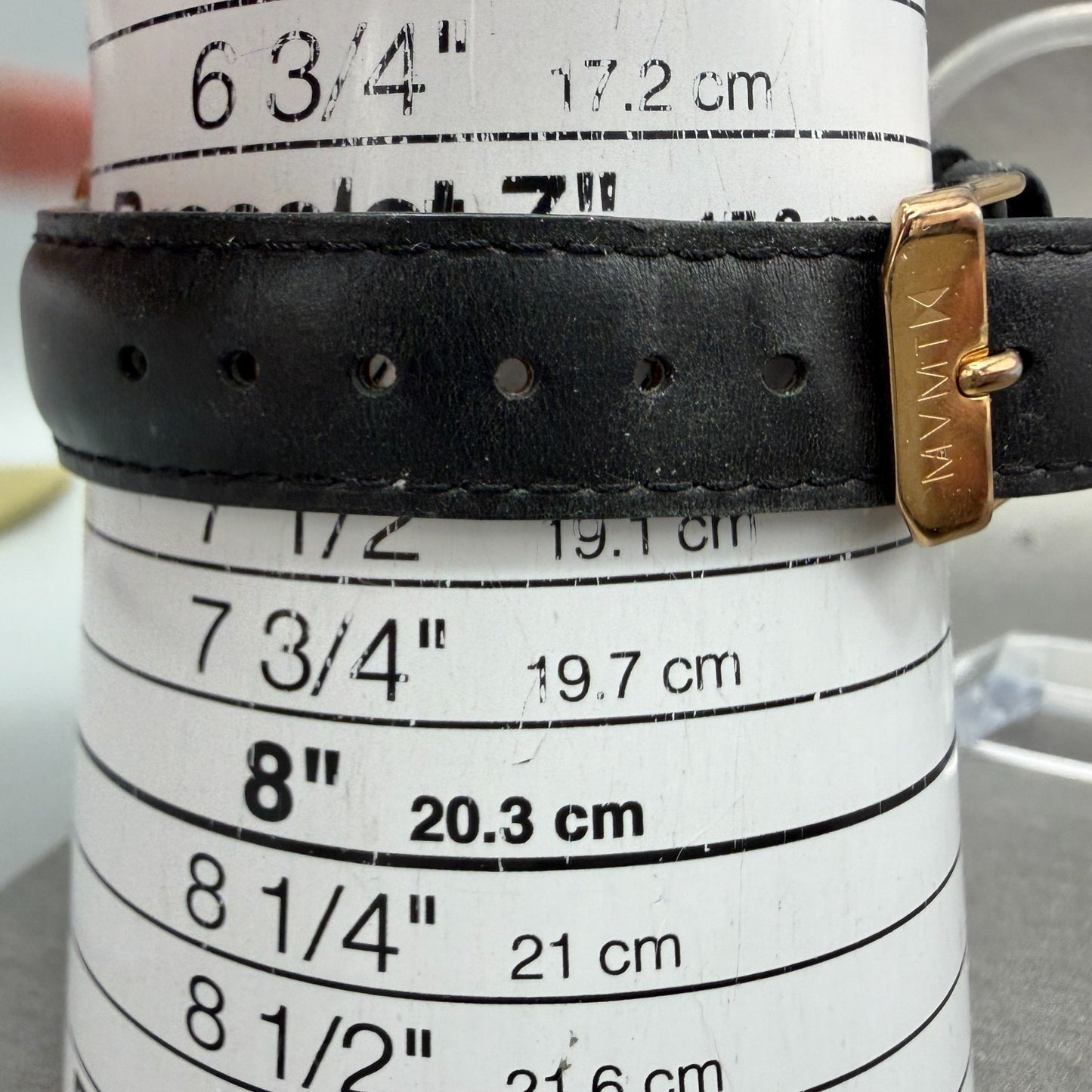 MVMT Boulevard Watch Women 38mm Black Dial Rose Gold Tone Date Leather New BattL10