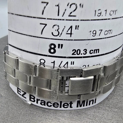 Bulova TFX Tank Watch Men 29mm Silver Dial Silver Tone date 36B05 New Battery10