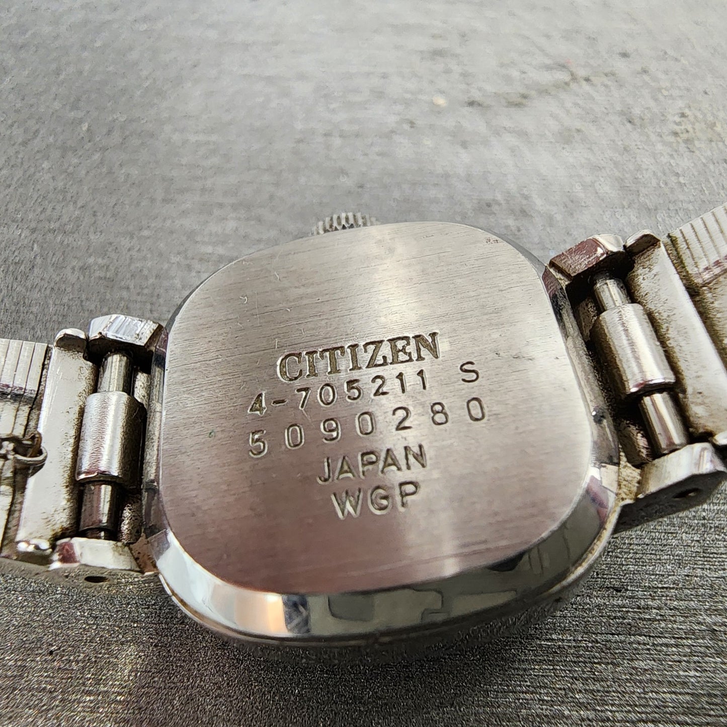 Citizen Automatic Watch Women 21mm White Dial Silver Tone Rectangle Runs VTG9
