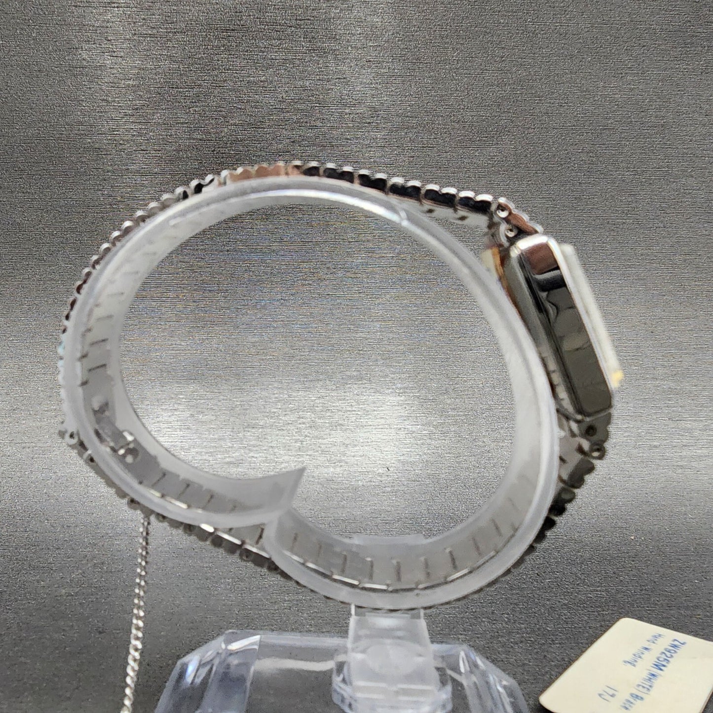 Seiko Tank Watch Women 17mm Silver Dial Silver Tone Manual Wind NOS Runs 110010