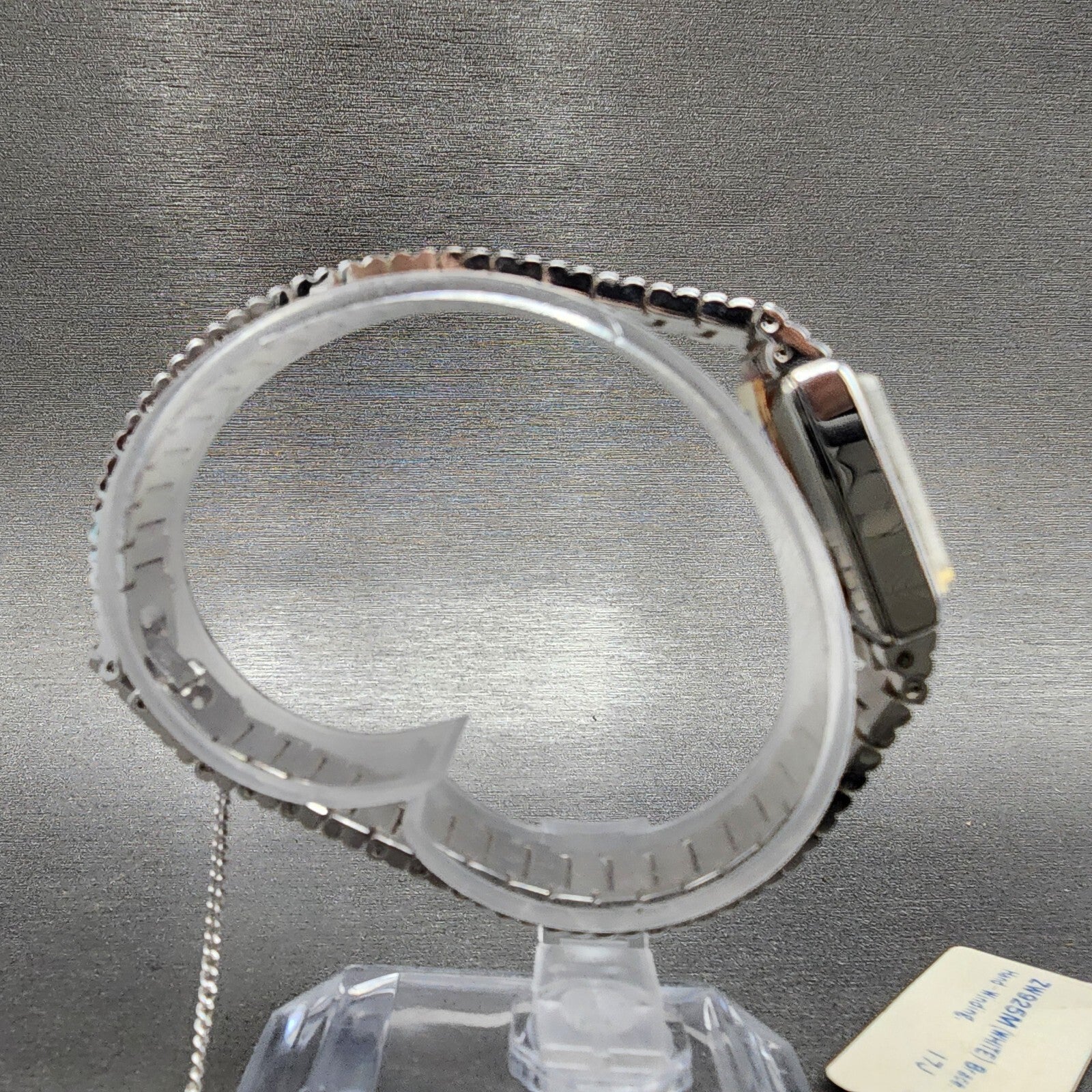 Seiko Tank Watch Women 17mm Silver Dial Silver Tone Manual Wind NOS Runs 110010