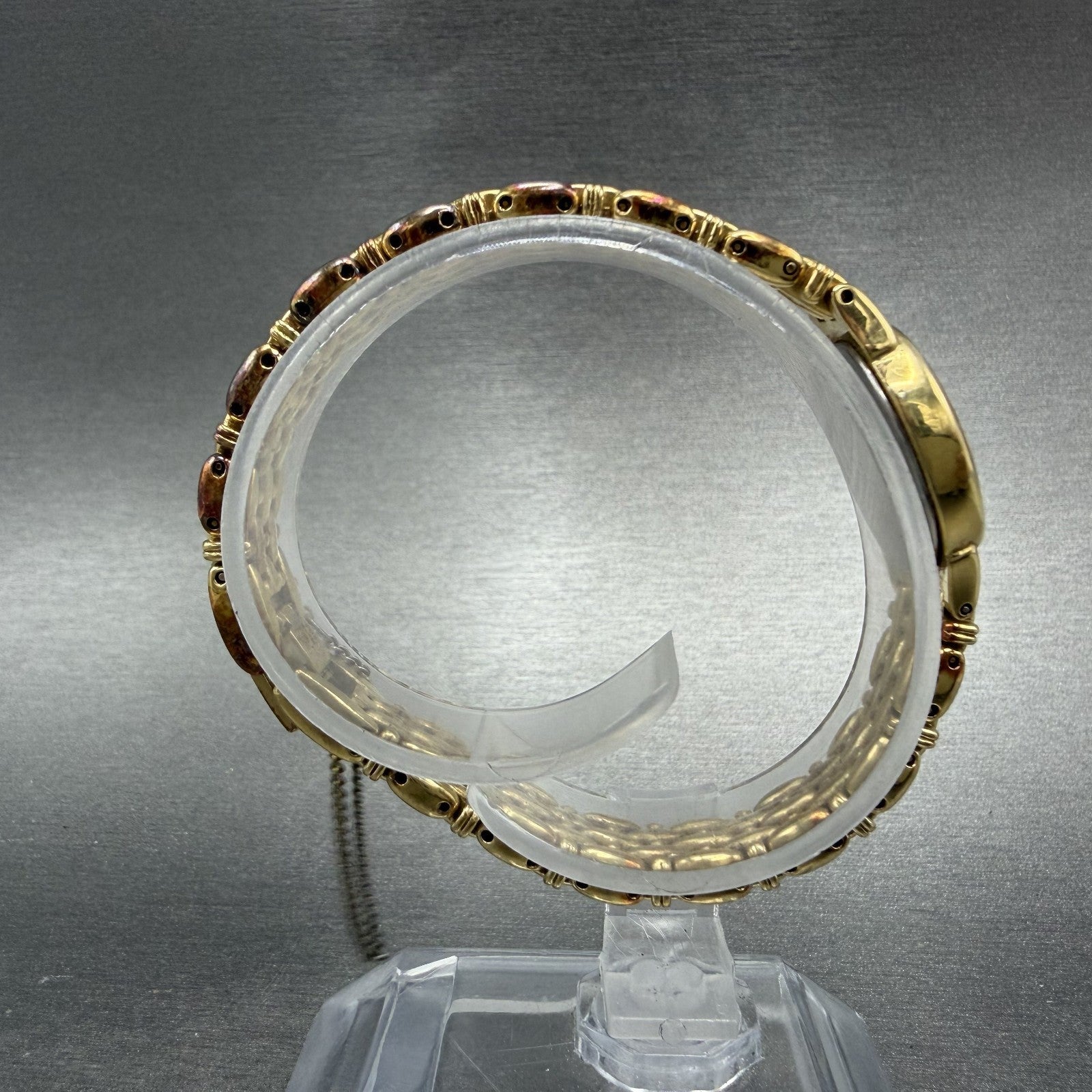 Seiko Watch Women 17mm Champagne Dial Gold Tone Oval 2P20-5B09 New Battery8