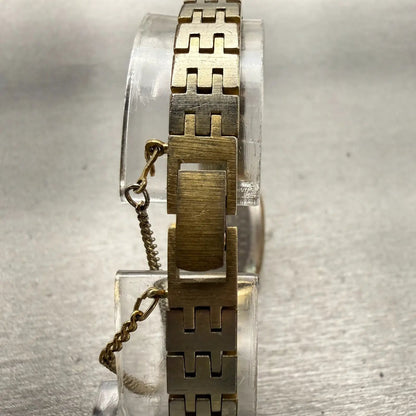 Seiko Watch Women 18mm Champagne Dial Gold Tone Rectangle 4700-3019 New Battery7