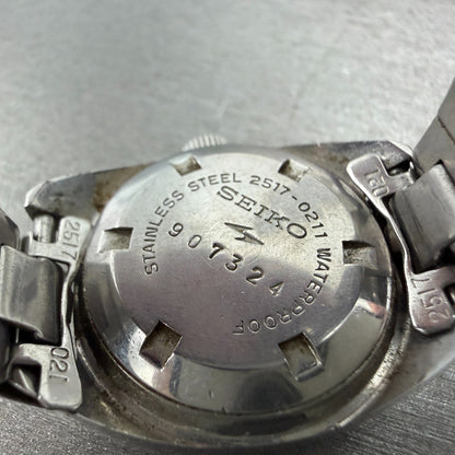 Seiko Maticlady Watch Women 23mm Silver Dial Silver Tone Date 2517-0211 Runs 4529