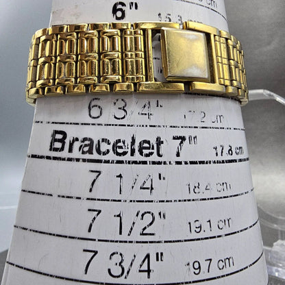 Seiko SX Watch Men Champagne Dial Gold Tone Round V701-1S50 PARTS Vintage10