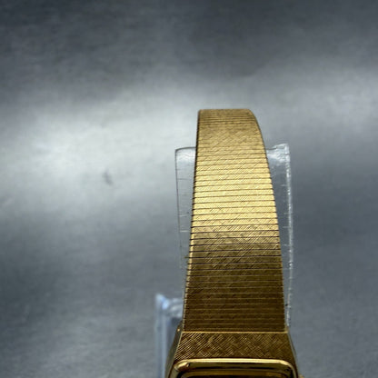 Seiko Watch Women 18mm Champagne Dial Gold Tone Rectangle 2C21-5000 New Battery4