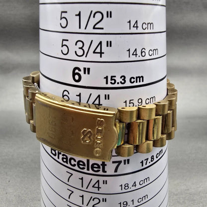 Seiko SQ President Watch Men 36mm Gold Dial Gold Tone Daydate 5Y23-8A69 New Batt9