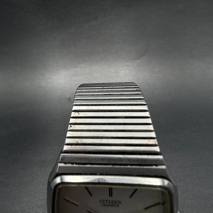 Citizen CQ Watch Men 32mm Silver Dial Silver Tone Daydate Rectangle New Battery4