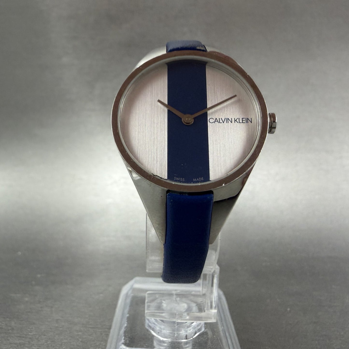 Calvin Klein Watch Women 29mm Silver Dial Silver Tone Round New Battery5